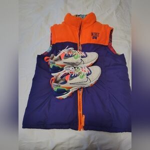 Nike Orange and Purple Vest With Matching Nike Sneakers